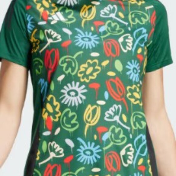 ADIDAS Women's TIRO 24 Prime Blue Aeroready Jersey in Dark Green Sz LARGE - Picture 6 of 7